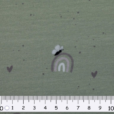 Jersey | I love Ponys | Regenbogen Herzen dunkelmint